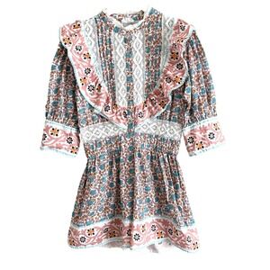 Place Nationale Flounce Trim Romper Womens Large Cottagecore Prairie Retro Nuuly
